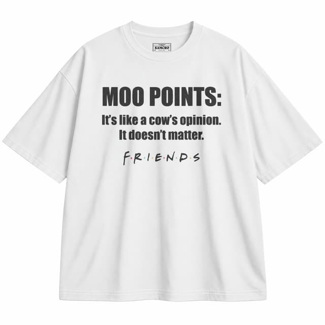 Friends 27 — Unisex oversize, Blanco