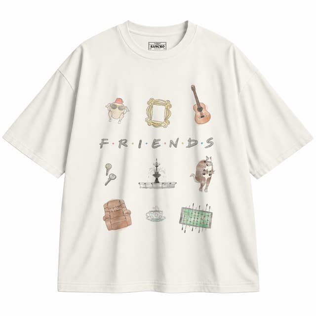 Friends 29 — Unisex oversize, Crema