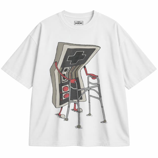 Gamer 1 — Unisex oversize, Blanco