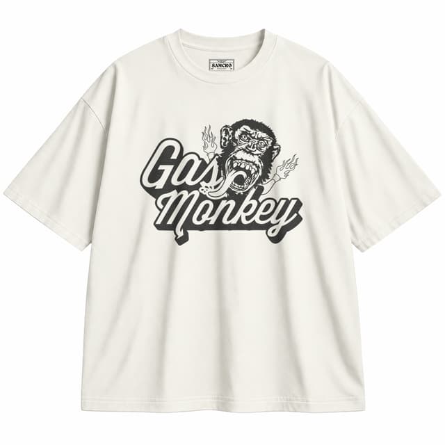 Gas Monkey 4 — Unisex oversize, Crema
