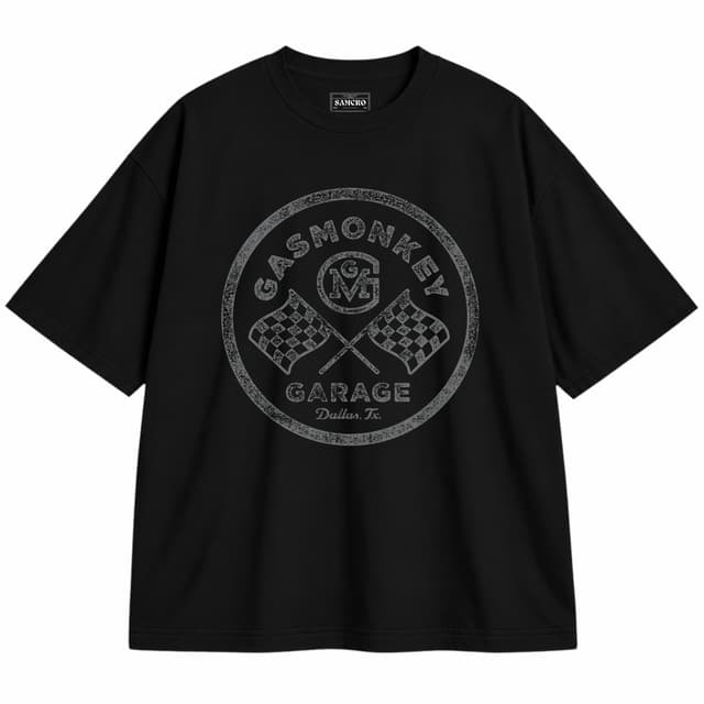 Gas Monkey 8 — Unisex oversize, Negro