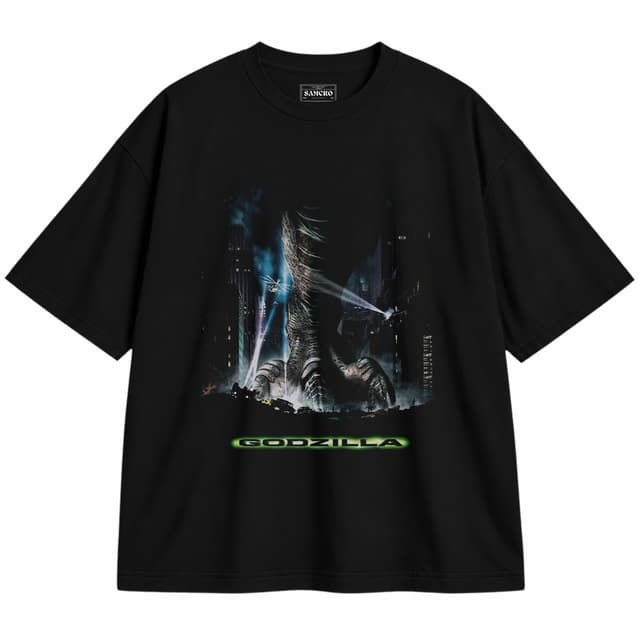 Godzilla 3 — Unisex oversize, Negro