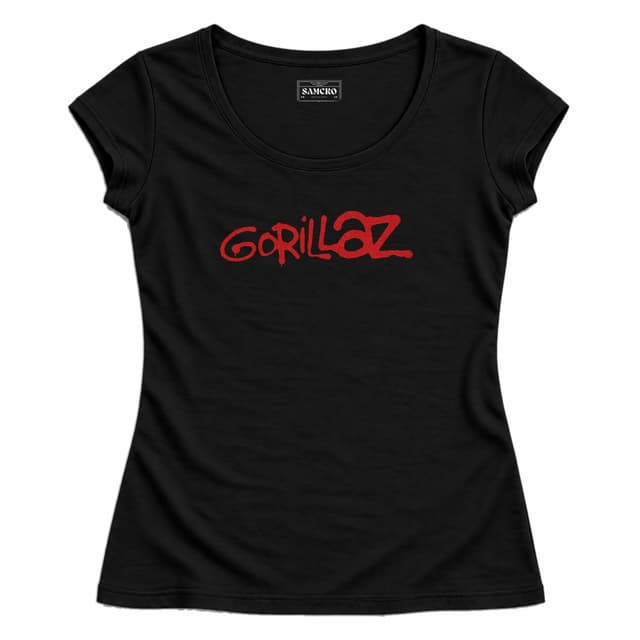 Gorillaz - Graffiti Logo — Mujer entallada, Negro