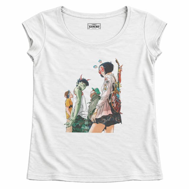 Gorillaz - Tottenham Group Shot — Mujer recta, Blanco