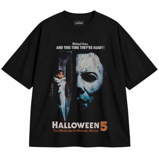 Halloween - 5 Classic — Unisex oversize, Negro