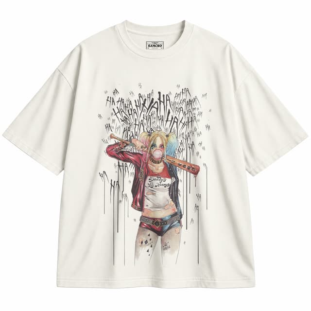 Harley Quinn 1 — Unisex oversize, Crema