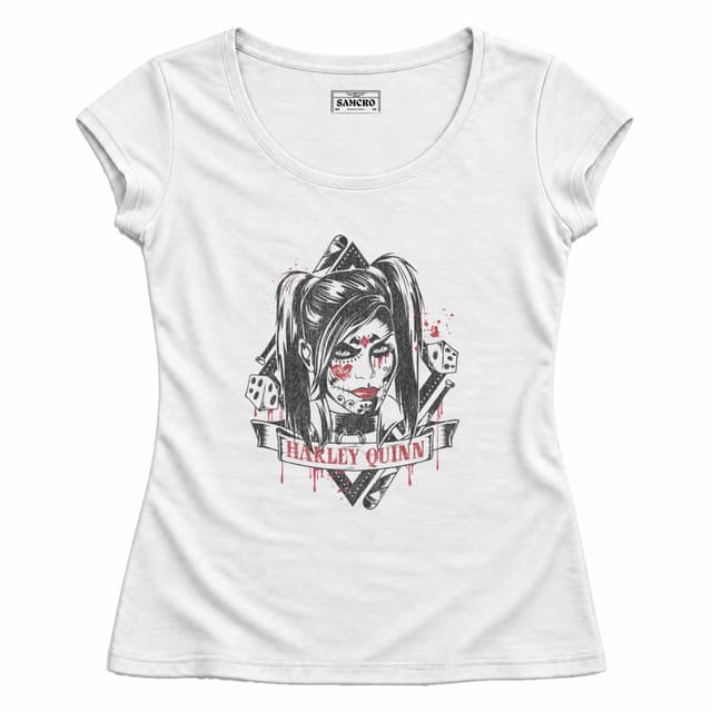 Harley Quinn 3 — Mujer entallada, Blanco