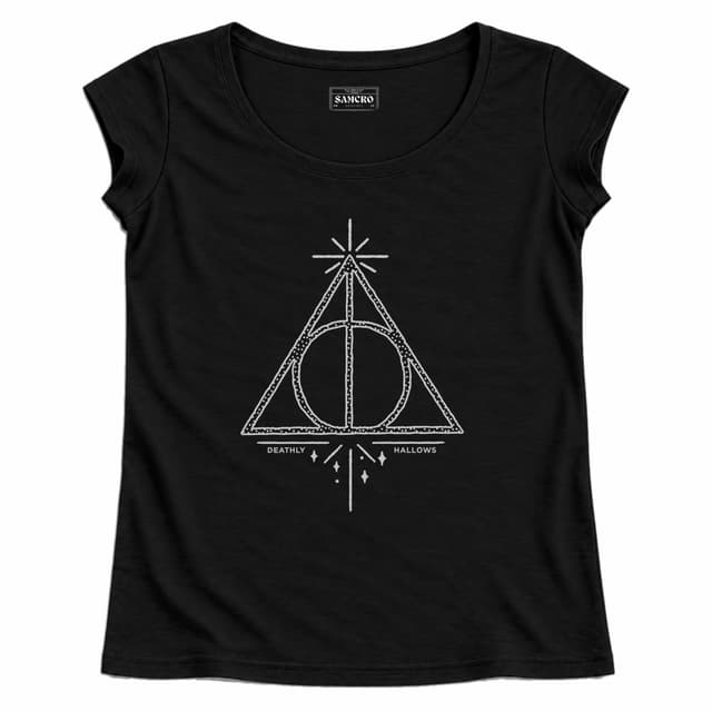 Harry Potter - Deathly Hallows Symbol — Mujer recta, Negro