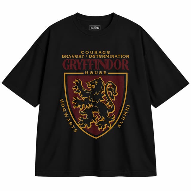 Harry Potter - Gryffindor Alumni Crest — Unisex oversize, Negro