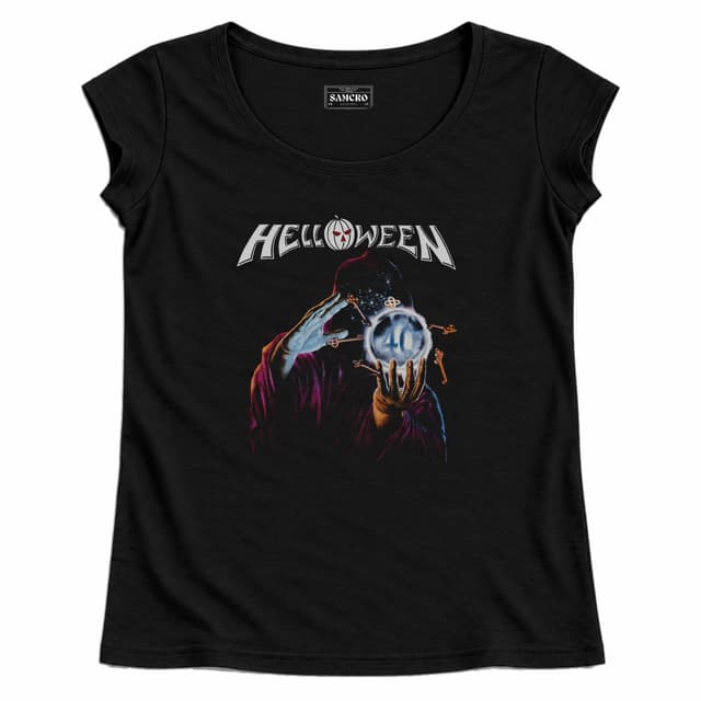 Helloween - Keeper 40 Years — Mujer recta, Negro