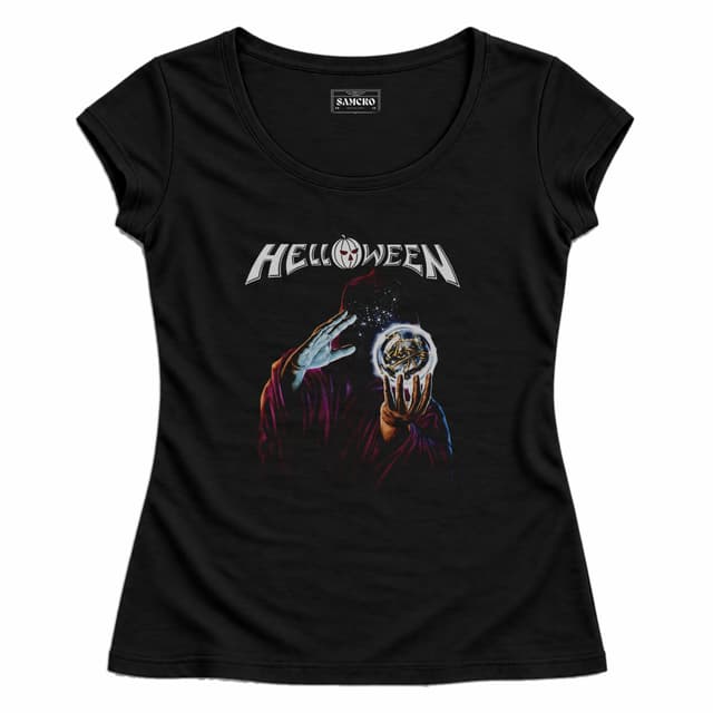 Helloween - Keeper of the Seven Keys Charcoal — Mujer entallada, Negro
