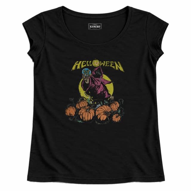 Helloween - Pumpkin Garden — Mujer recta, Negro