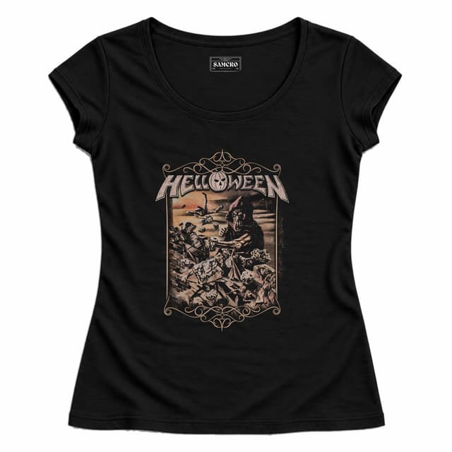 Helloween - Vintage Classics Jericho — Mujer entallada, Negro