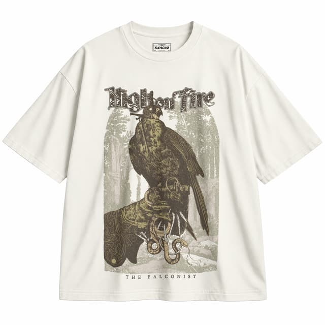 High on Fire - Falconist — Unisex oversize, Crema