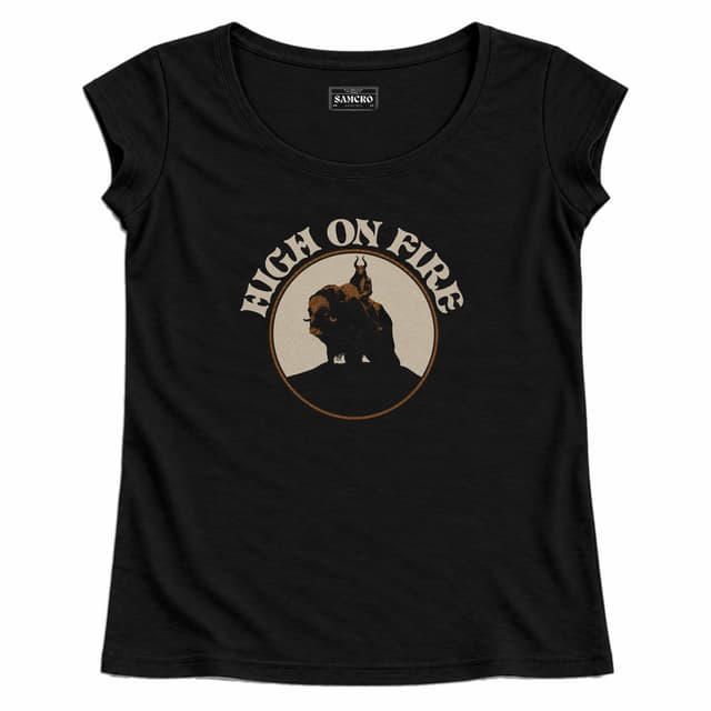 High on Fire - Musk Ox Rider Black — Mujer recta, Negro