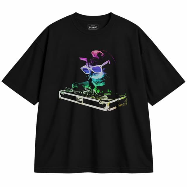 House Cat — Unisex oversize, Negro