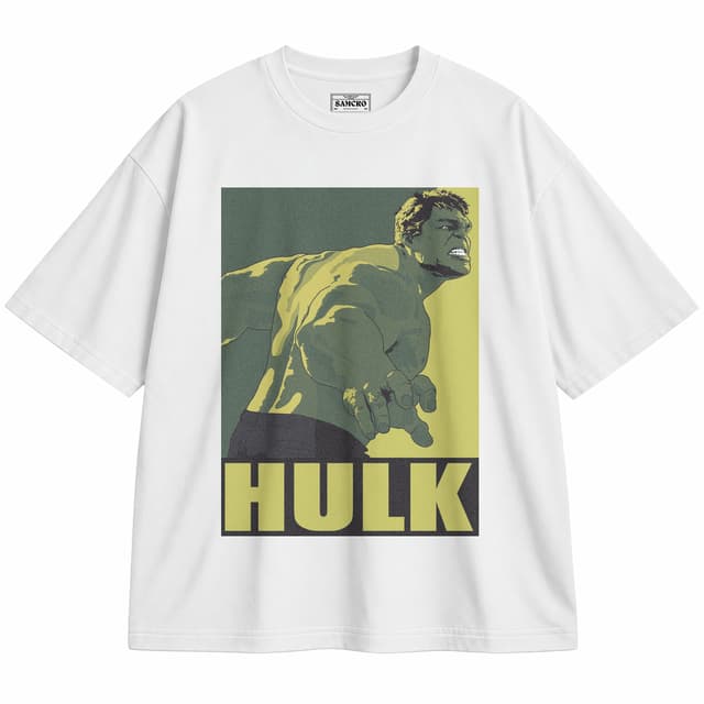 Hulk 9 — Unisex oversize, Blanco