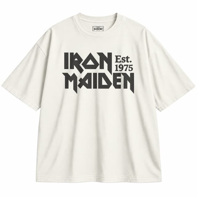Iron Maiden 44 — Unisex oversize, Crema