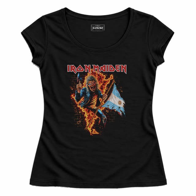 Iron Maiden - Run For Your Lives ARG 2026 — Mujer entallada, Negro