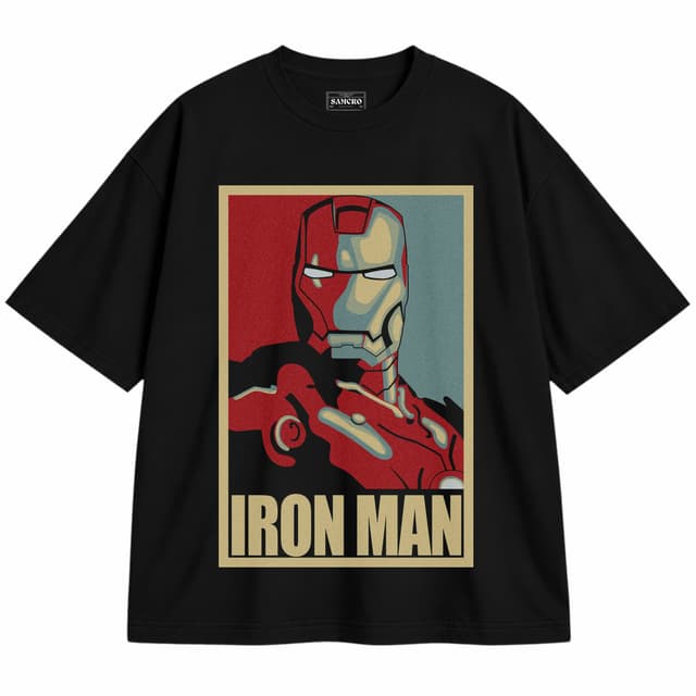 Iron Man 2 — Unisex oversize, Negro