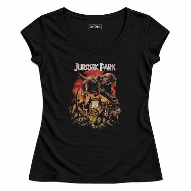 Jurassic - Welcome to Jurassic Park — Mujer entallada, Negro