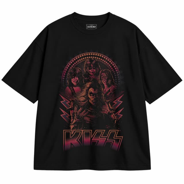 Kiss 10 — Unisex oversize, Negro
