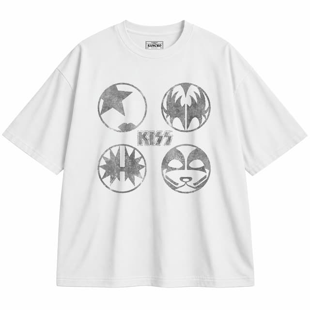 Kiss 13 — Unisex oversize, Blanco