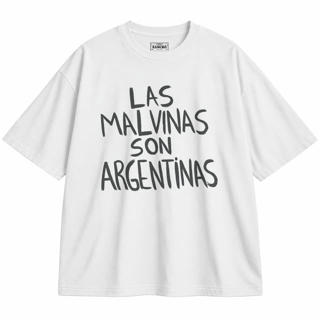 Las malvinas son argentinas — Unisex oversize, Blanco
