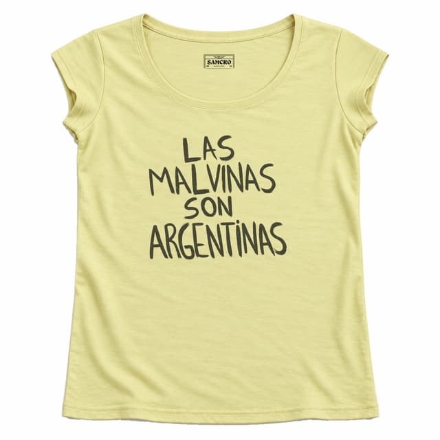 Las malvinas son argentinas — Mujer recta, Amarillo