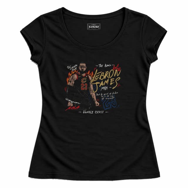 LEBRON JAMES 3 — Mujer entallada, Negro