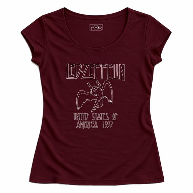 Led Zeppelin 10 — Mujer entallada, Bordó