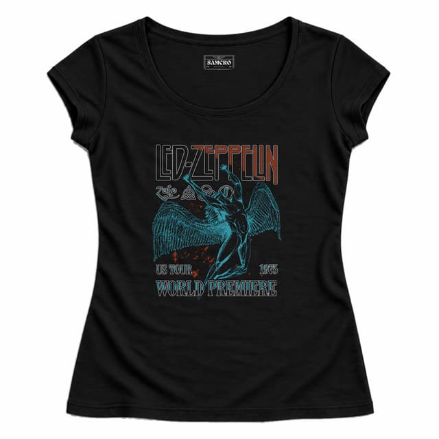 Led Zeppelin - Icarus US Tour 1975 — Mujer entallada, Negro