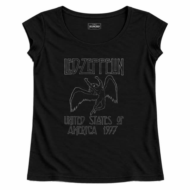 Led Zeppelin - Usa 1977 Tour — Mujer recta, Negro