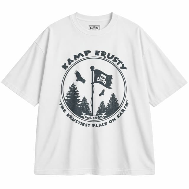 Los Simpson 10 — Unisex oversize, Blanco