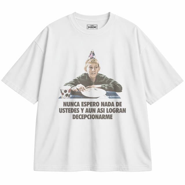 Malcolm in the Middle - Dewey Nunca Espero Nada — Unisex oversize, Blanco