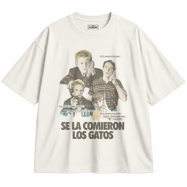 Malcolm in the Middle - Dewey se la Comieron los Gatos — Unisex oversize, Crema