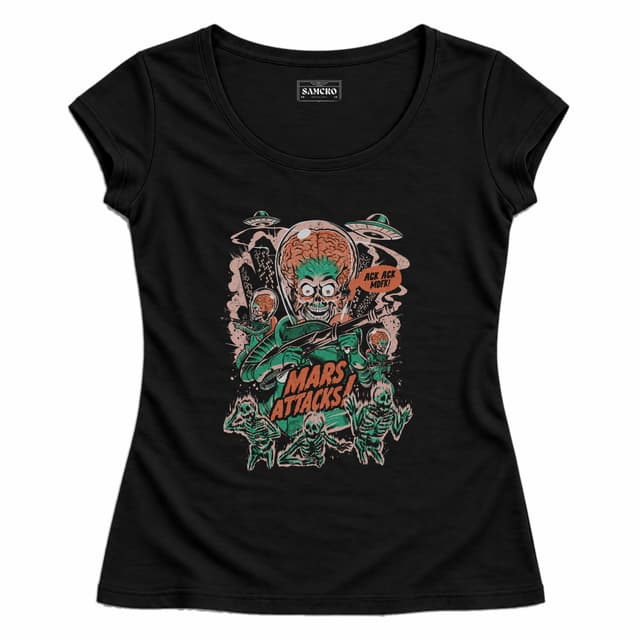 Mars Attacks - Ack Ack Mdfk — Mujer entallada, Negro