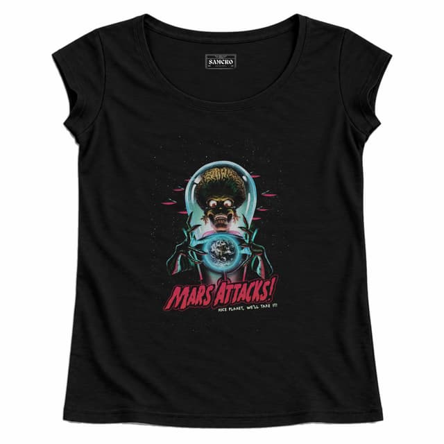 Mars Attacks - Nice Planet Well Take It — Mujer recta, Negro
