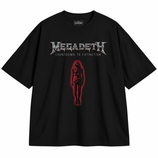Megadeth 10 — Unisex oversize, Negro