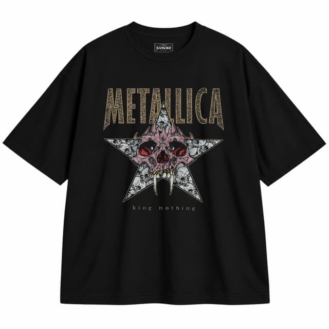 Metallica 14 — Unisex oversize, Negro