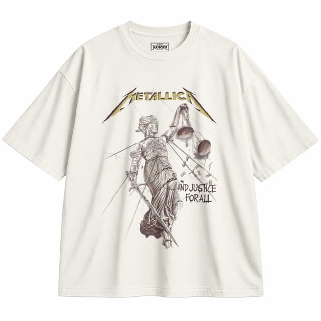 Metallica 17 — Unisex oversize, Crema