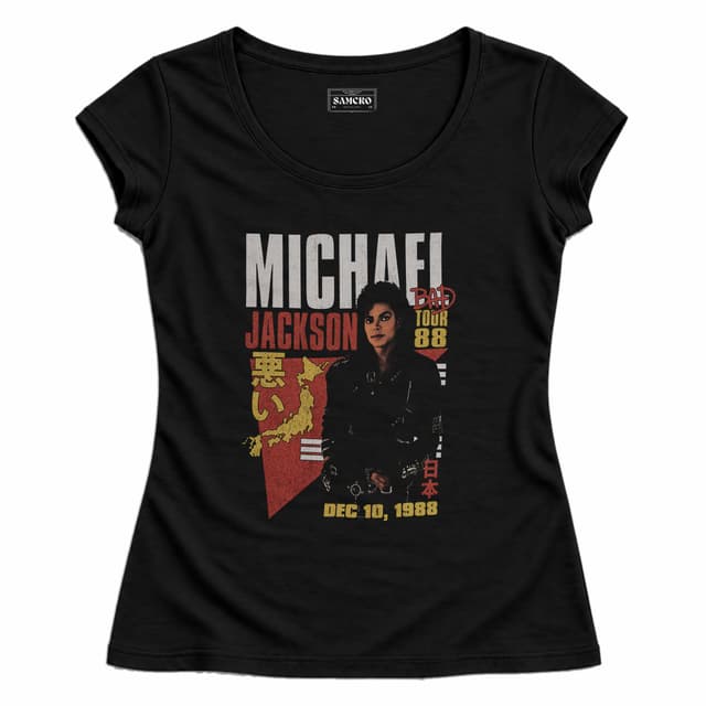 Michael Jackson - Bad Tour 88 Tokyo — Mujer entallada, Negro