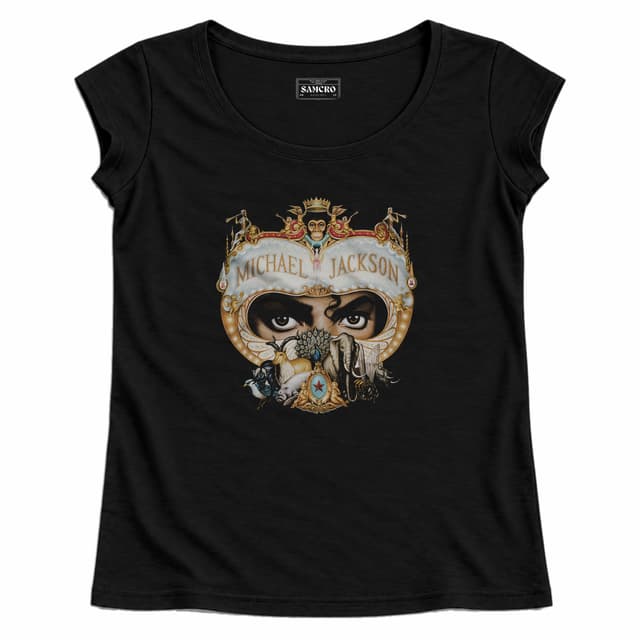 Michael Jackson - Dangerous Crown Logo — Mujer recta, Negro
