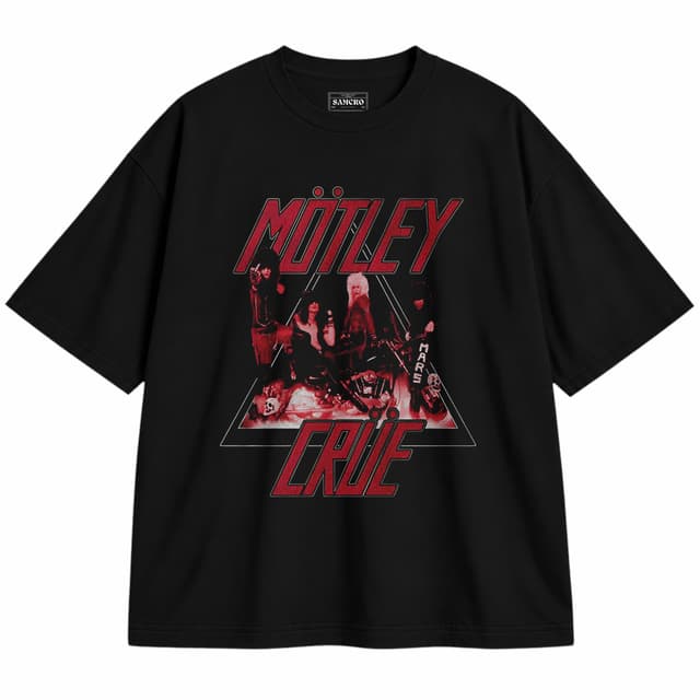 Mötley Crüe 15 — Unisex oversize, Negro