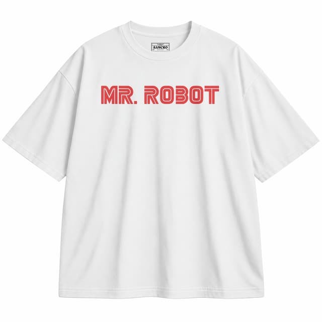 Mr. Robot 1 — Unisex oversize, Blanco