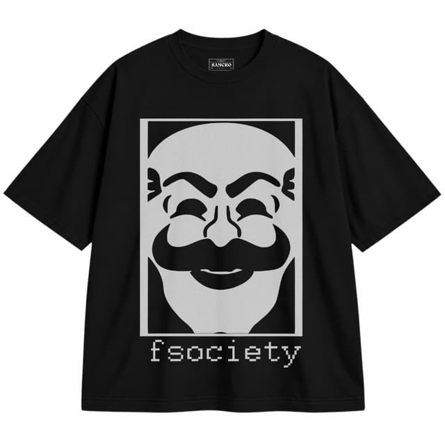 Mr. Robot 7 — Unisex oversize, Negro