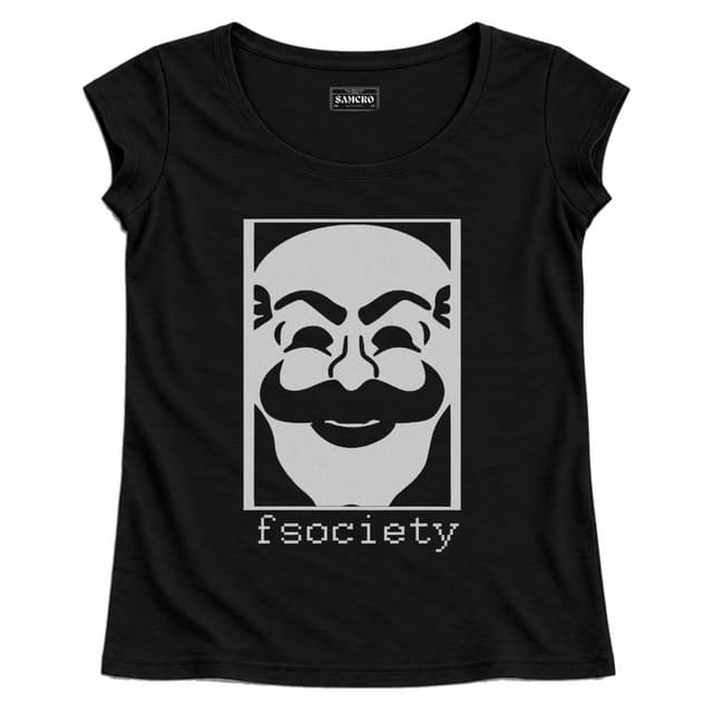 Mr. Robot 7 — Mujer recta, Negro