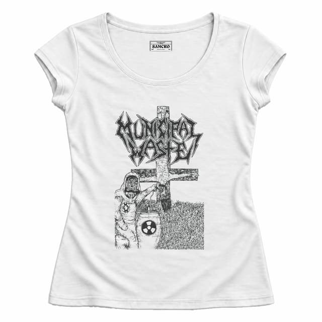 Municipal Waste - Decrepit Christ — Mujer entallada, Blanco
