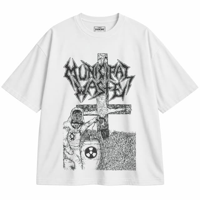 Municipal Waste - Decrepit Christ — Unisex oversize, Blanco