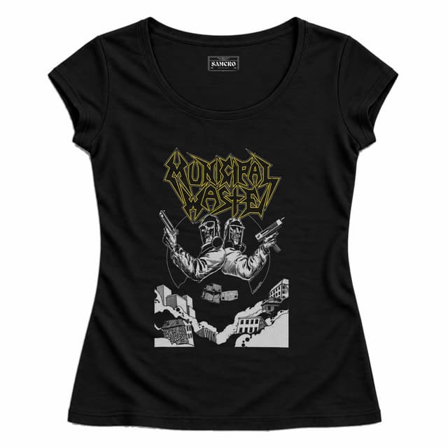 Municipal Waste - Toxic Twins — Mujer entallada, Negro